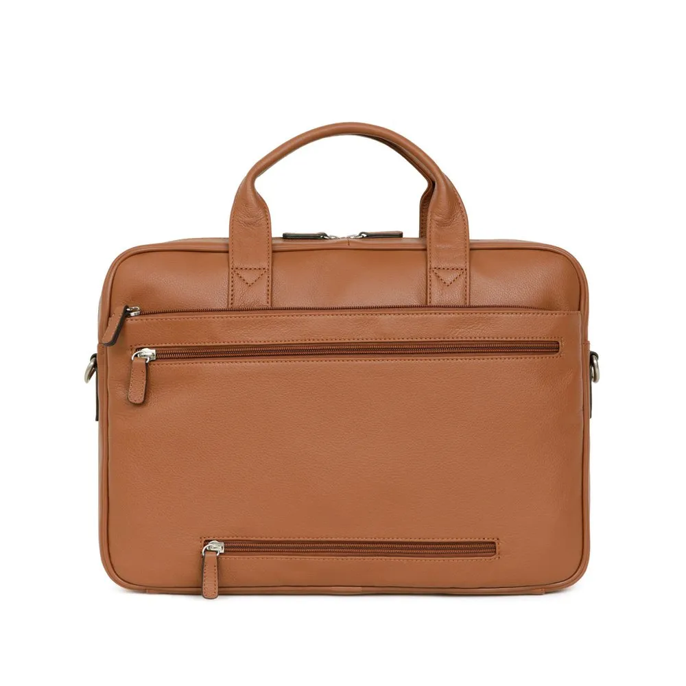 Hexagona 462544 A4 Leather Briefcase - Image 3