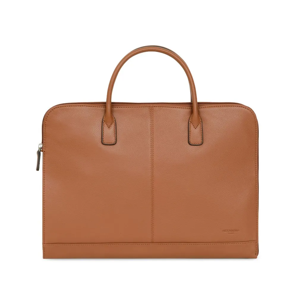 Hexagona 462695 A4 Leather Briefcase