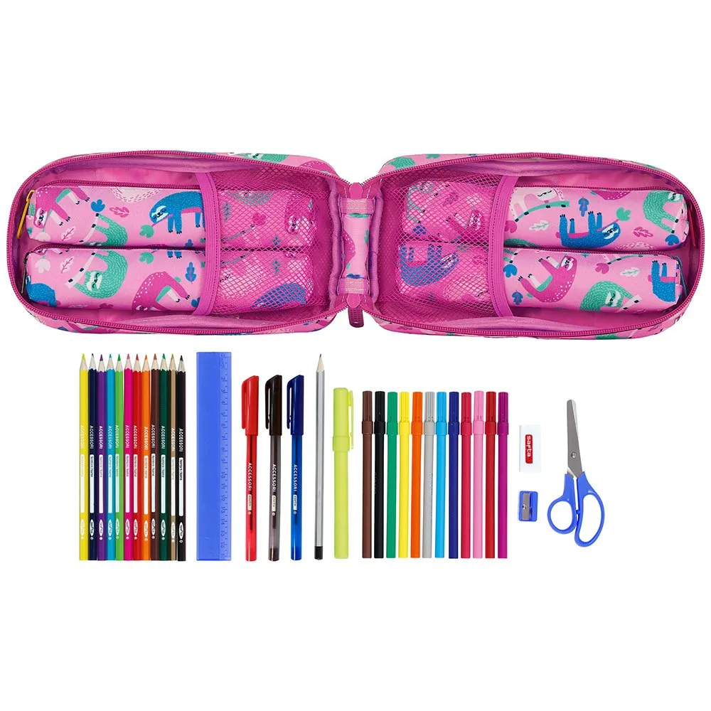Safta Llenosfit8 Sloth Mochila C/4 Port Pencil Case - Image 3
